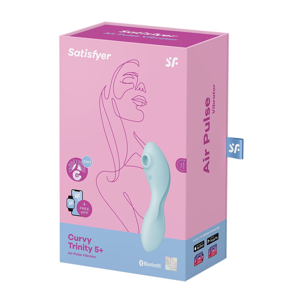 Satisfyer Succionador De Clítoris Satisfyer Cruvy Trinity 5+ Azul